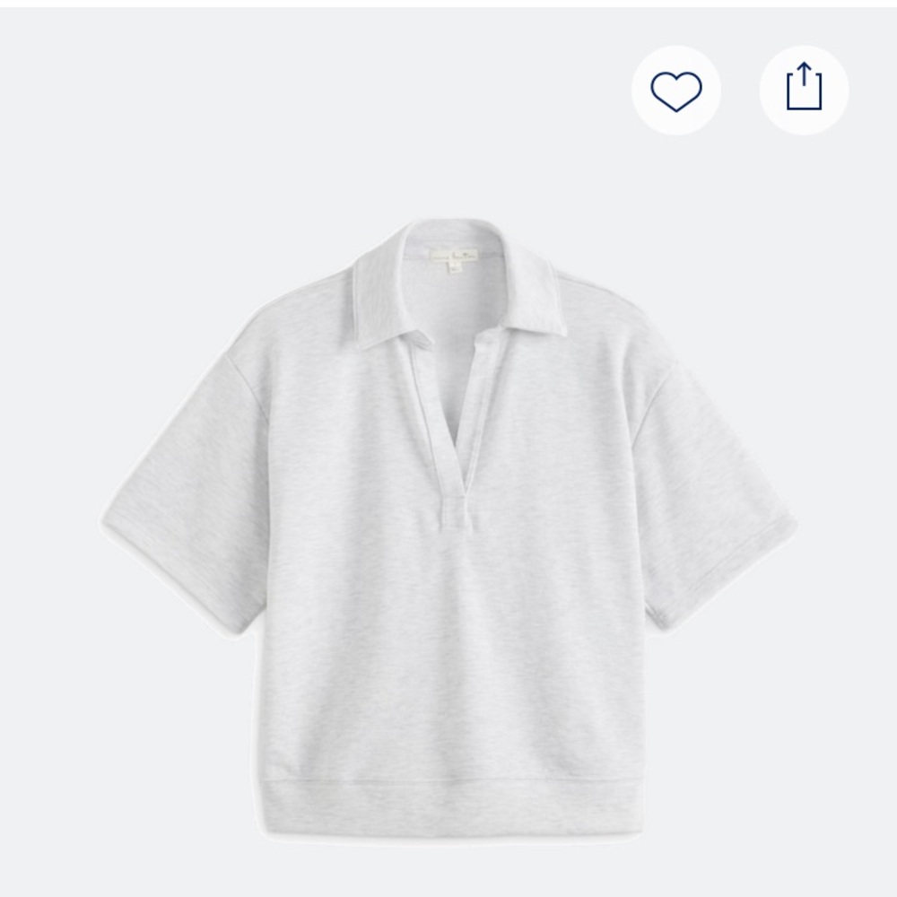 Nine Britton - Grey Bonnie Short Sleeve Knit Polo Shirt